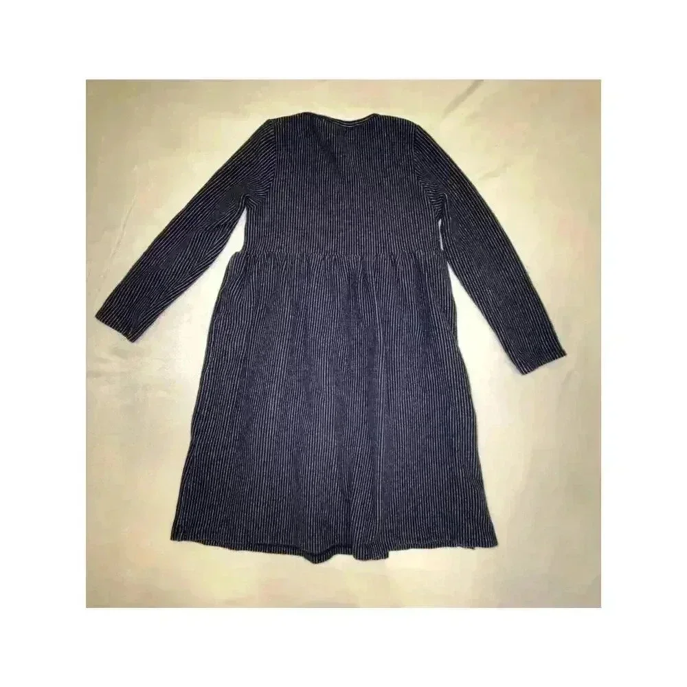 Vignette Girls Long Sleeve Striped Button Skirt Dress Size 6